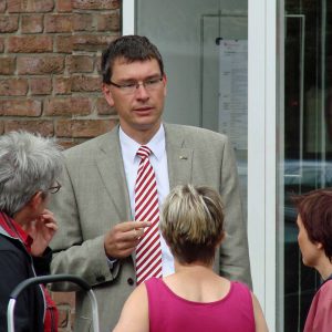 Bürgermeisterkandidat Florian Herpel im Gespräch