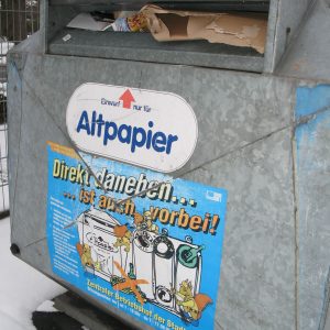Müllcontainer verschandeln das Stadtbild