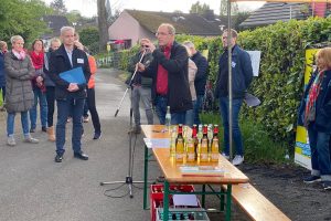 Bernd Coumanns am Mikrofon auf der Veranstaltung der PBU